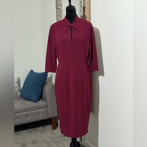 Donna Morgan Purple dress, 3/4 sleeve, size 12